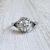 1.01cttw Lab Grown Round Diamond Center w/Sapphire trillions 18kw