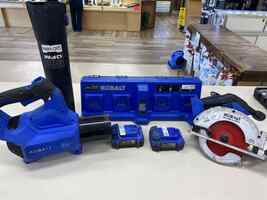 Kobalt Combo Kit: Blower, Circular Saw and Bank Wall Charger
