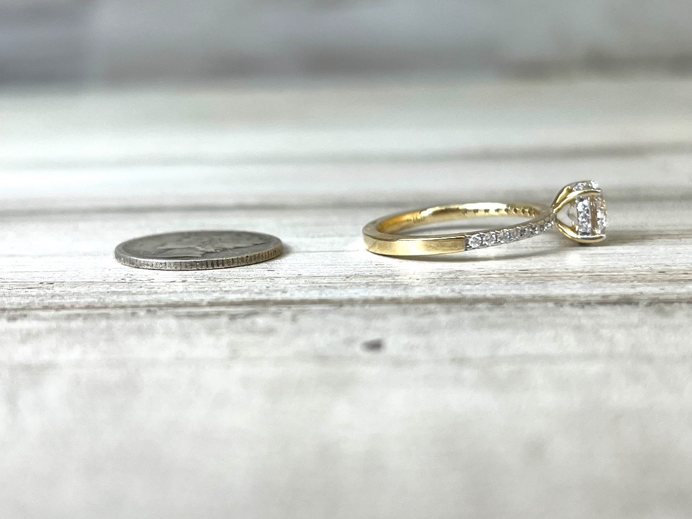 1.25cttw Lab Grown Hidden Halo Diamond Engagement Ring 14ky | Jeweler's