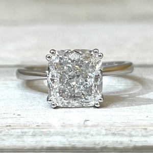 5ct Lab Grown Cushion Diamond Solitaire 14kw