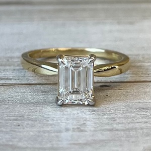 2.00ct Lab Grown Emerald Diamond Solitaire 14ky