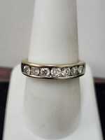 WG Wed./Ann. Band with 7 Channel Mounted Diamonds with appraisal