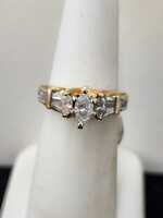 3 Marquise Solitaires with Baguettes & Round Diamonds on each side
