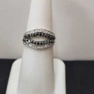 Ring Guard with diamonds and colored stones
