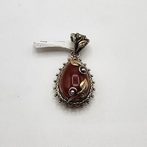 Barbara Bixby Sterling Silver Red Agate Pendant