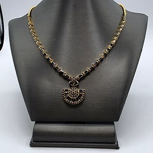 21k Gold Sapphire Necklace 16"