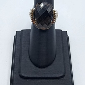 Silver Smokey Quartz Ring