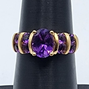 10k Amethyst Gold Ring