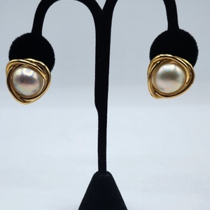 14k Pearl Gold Earrings