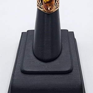14k Rose Gold Amber Ring