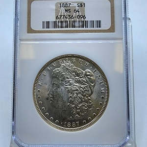 1887 S $1 Morgan MS 64 NGCO