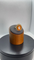 Fire Opal w/ diamonds ring 