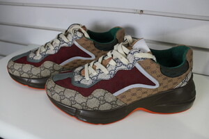 Gucci  GG Rhyton Sneakers Men Brick Red