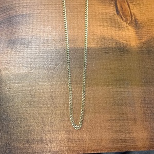 Sterling gold plated 2.1mm curb chain 18" 