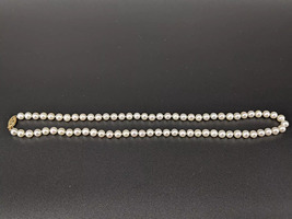 14KT Yellow Gold Pearl Necklace, 5.5mm Pearls, 18", 19.71g