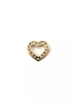 14K Yellow Gold 2.69 Grams 16 Diamonds Heart Pendant 0.75cttw Approx.