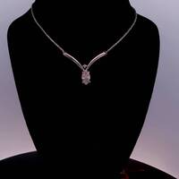 14kt White Gold .75ctw Marquise Diamond Pendant 20" Chain 3.00dwt