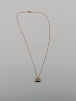 14kt yellow gold, 3.27 grams, 57pts I3 L Color Diamond necklace 