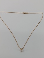 14kt yellow gold, 3.50 grams,  41pts I1 J/K  Diamond Necklace 