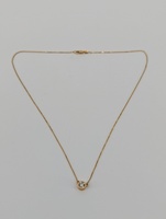 14kt yellow gold, 2.93 grams, 50pt's I3 J/K Diamond necklace 