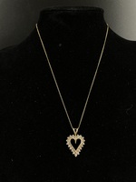 10KT & 14KT Yellow Gold 1cttw Diamond Heart Pendant & Necklace – Approx. 18.5"