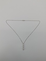 14kt White Gold, 3.47 grams, 45pts I1-2 G/H Diamond pendant necklace 