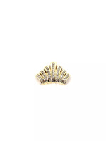 14K Yellow Gold 2.80dwt Diamonds Crown Pendant 0.50cttw