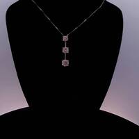 14KT White Gold 1ctw 3-Stone Diamond Pendant 1.80dwt