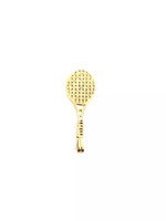 14K Yellow Gold 1.30dwt Tennis Racket Pendant