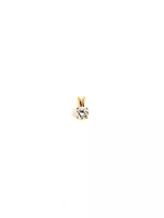 14K Yellow Gold 0.20dwt Single Diamond Pendant