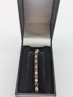 14kt yellow gold, 13.62 grams, 3cts Diamond / Sapphire Bracelet