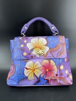 Authentic Anuschka Hand Painted Leather Handbag & Wallet