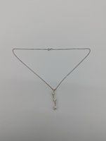 14KT White Gold, 4.68 grams, 1.39cts Tw I1@j-M Diamond pendant necklace 
