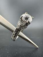 Platinum and natural Diamond Wedding Ring – 1ct Center + .50ct Side Stones