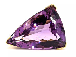 18KT Yellow Gold 65.53g HUGE 172CT Amethyst Pendant