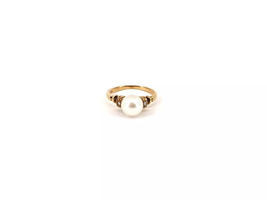 14K Yellow Gold 2.34 Grams Pearl Size 5 Ring