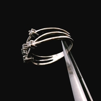 14K White Gold Diamond Ring 0.15ctw Size 5.5 1.80dwt (2.8g)