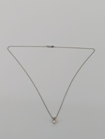 14kt white gold, 2.64 grams, .49pts I1-Ef Diamond necklace 