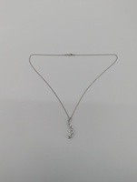 14kt white gold, 5.41 grams, 1.25cts Tw  Diamond pendant necklace 