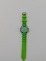 Geneva 6442G Green silicone stainless steel watch 