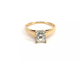 14KT Yellow Gold 2.59g Princess Cut Diamond Ring Size 6, 1.15cttw