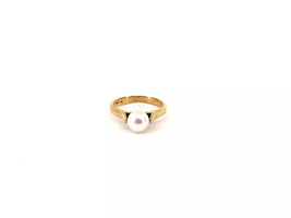 14K Yellow Gold 2.79 Grams Pearl Size 5.5 Ring