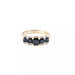 14K White Gold 4.23 Grams 5 Blue Sapphires Ring Size 7.5