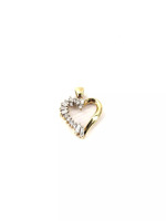14K Yellow Gold 2.95 Grams Diamond Heart Pendant .45pts