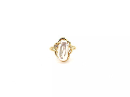 14K Yellow Gold 3.72 Grams Pearl & Diamond Size 9.5 Ring 4pts tw