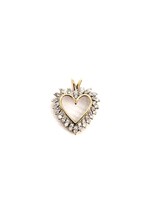10K Yellow Gold 2.10dwt Diamond Heart Pendant Approx 0.50cttw