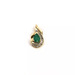 10K Yellow Gold 0.80dwt Emerald & Diamonds Teardrop Pendant