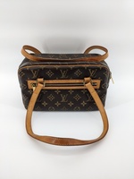 Authentic Louis Vuitton Monogram Cite MM Brown Canvas Shoulder Bag