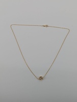 14kt yellow gold, 2.75 grams, 56pts I2-3 Jk Diamond necklace 