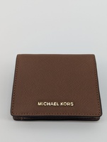 Authentic Michael Kors  Brown Bifold button leather wallet 